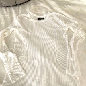 Rag & Bone sheer stripe m cream top